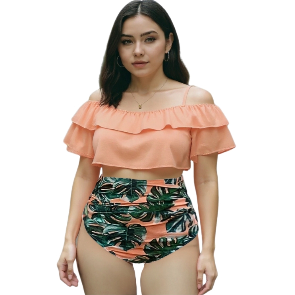 Heat Move Tropical Two-Piece Bathing Suit